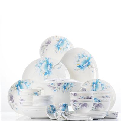 91自慰日皮48头聆听花开骨瓷礼品餐具套装